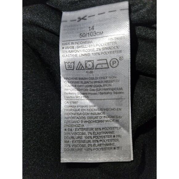 NWT! Banana Republic Black Scalloped Waist Sheath Dress Size 12 - Picture 14 of 15